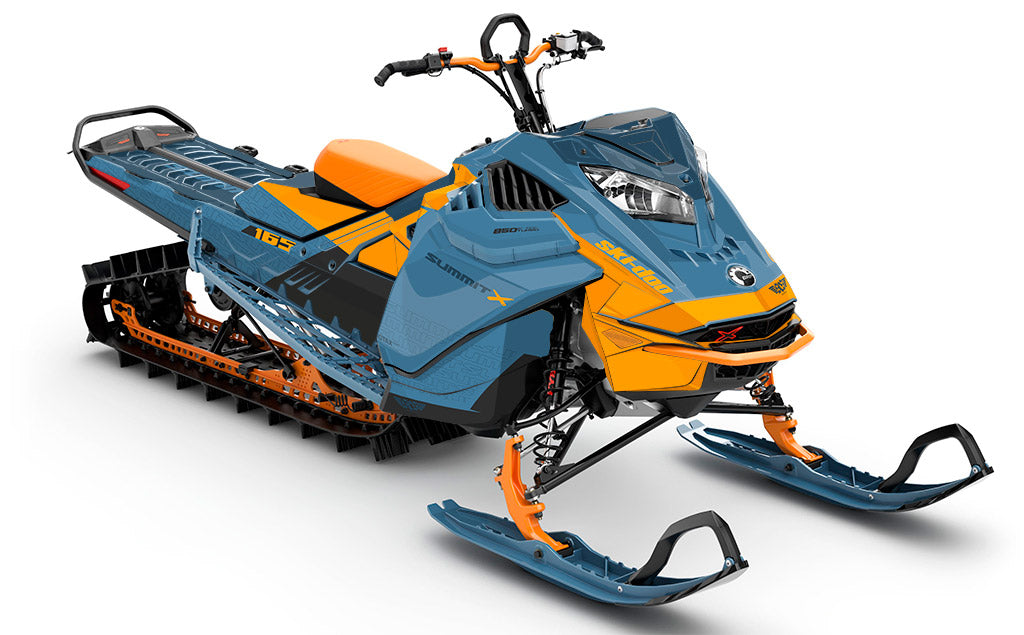 Supercharge Yellow Manta Ski-Doo REV Gen4 LWH - Summit Full Coverage Sled Wrap