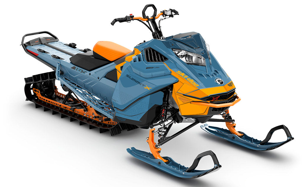 Supercharge Yellow Manta Ski-Doo REV Gen4 LWH - Summit Standard Coverage Sled Wrap