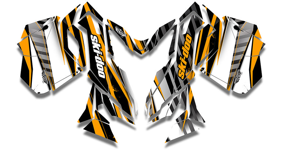 Unlimited Orange Ski-Doo REV-XM Sled Wrap - SCS Unlimited 