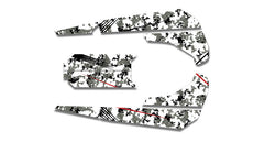 White Digi Camo Sled Wraps - SCS Unlimited 