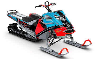 Whiteroom Black Red Ski-Doo REV Gen4 LWH - Freeride Full Coverage Sled Wrap