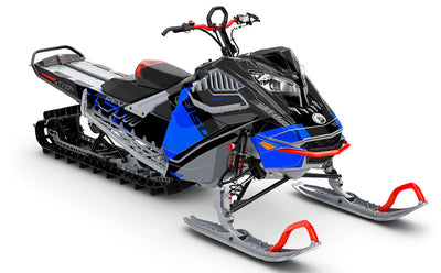 Whiteroom Blue DrkGrey Ski-Doo REV Gen4 LWH - Freeride Full Coverage Sled Wrap