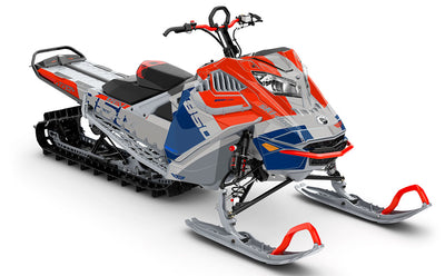 Whiteroom DrkBlue Red Ski-Doo REV Gen4 LWH - Freeride Full Coverage Sled Wrap