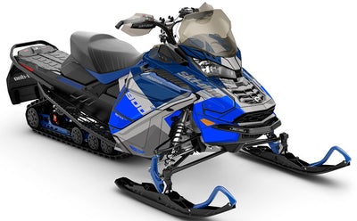 Whiteroom Blue DrkBlue Ski-Doo REV Gen4 Wide Premium Coverage Sled Wrap