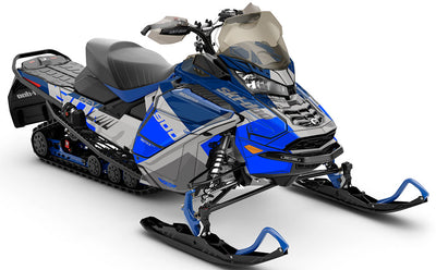 Whiteroom Blue DrkBlue Ski-Doo REV Gen4 Wide Full Coverage Sled Wrap