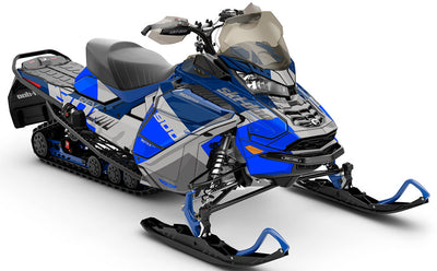 Whiteroom Blue DrkBlue Ski-Doo REV Gen4 Wide Partial Coverage Sled Wrap