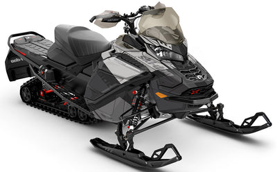 Whiteroom DrkGrey LghtGrey Ski-Doo REV Gen4 Wide Premium Coverage Sled Wrap