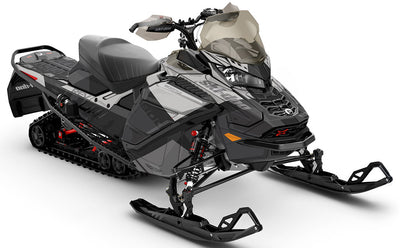 Whiteroom DrkGrey LghtGrey Ski-Doo REV Gen4 Wide Less Coverage Sled Wrap