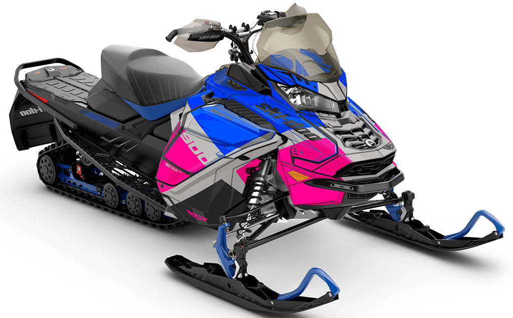 Whiteroom Pink Blue Ski-Doo REV Gen4 Wide Premium Coverage Sled Wrap