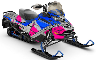 Whiteroom Pink Blue Ski-Doo REV Gen4 Wide Partial Coverage Sled Wrap