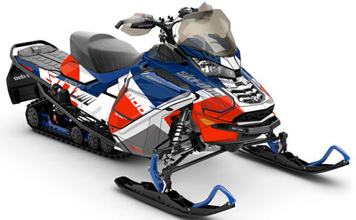 Whiteroom Red DrkBlue Ski-Doo REV Gen4 Wide Partial Coverage Sled Wrap
