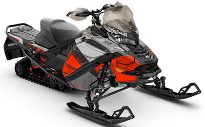 Whiteroom Red LghtGrey Ski-Doo REV Gen4 Wide Full Coverage Sled Wrap