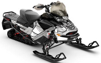 Whiteroom White Black Ski-Doo REV Gen4 Wide Full Coverage Sled Wrap