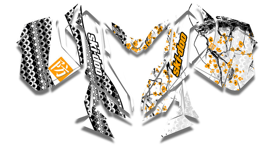 Winter Bloom Ski-Doo REV-XM Sled Wrap - SCS Unlimited 