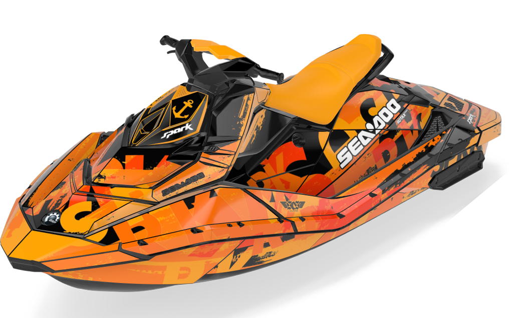 Anchor Sea-Doo Spark Graphics Orange Orange Max Coverage