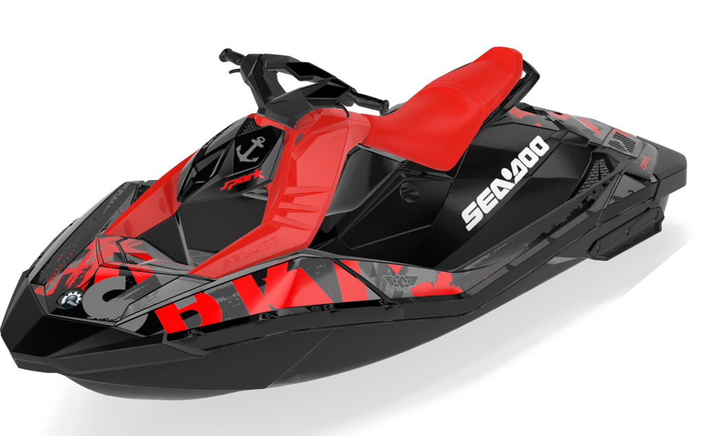 Anchor Sea-Doo Spark Graphics Pink Violet Partial Coverage