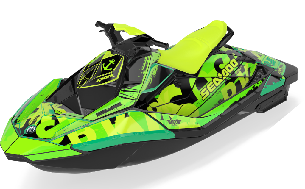 Anchor Sea-Doo Spark Graphics Manta Black Full Coverage