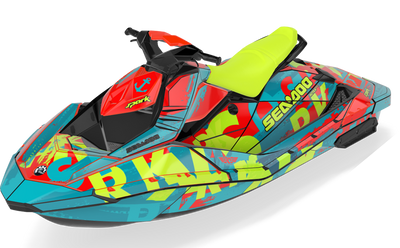 Anchor Sea-Doo Spark Graphics Blue Cyan Premium Coverage