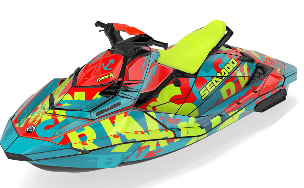 Anchor Sea-Doo Spark Graphics Blue Cyan Max Coverage