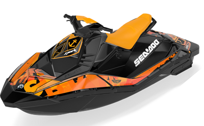 Anchor Sea-Doo Spark Graphics Orange Orange Partial Coverage