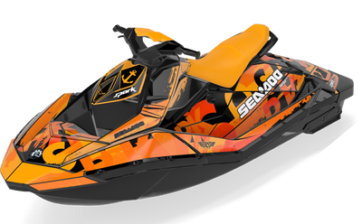 Anchor Sea-Doo Spark Graphics Orange Orange Full Coverage