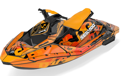 Anchor Sea-Doo Spark Graphics Orange Orange Premium Coverage