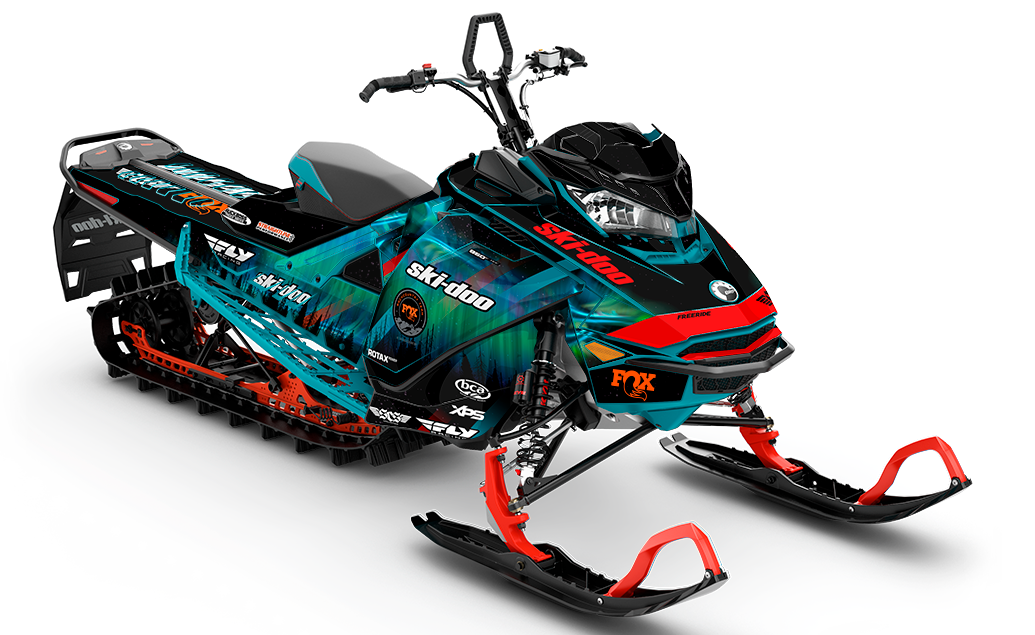 Ashley Chaffin Northern Blue Green Ski-Doo REV Gen4 Sled Wrap