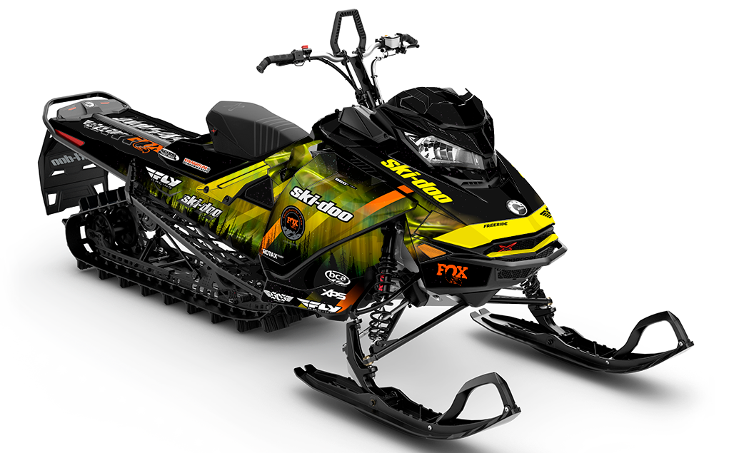 Ashley Chaffin Northern Yellow Black Ski-Doo REV Gen4 Sled Wrap Premium Coverage Sled Wrap