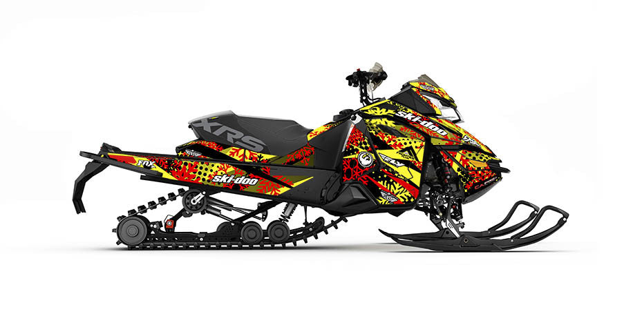 Ashley Chaffin Yellow Ski-Doo REV-XS Sled Wrap
