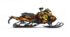 Ashley Chaffin Yellow Ski-Doo REV-XS Sled Wrap