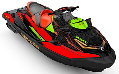 Backsplash Red Green Sea-Doo RXT Graphics
