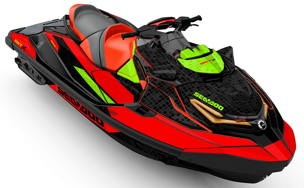 Backsplash Red Green Sea-Doo RXT Graphics