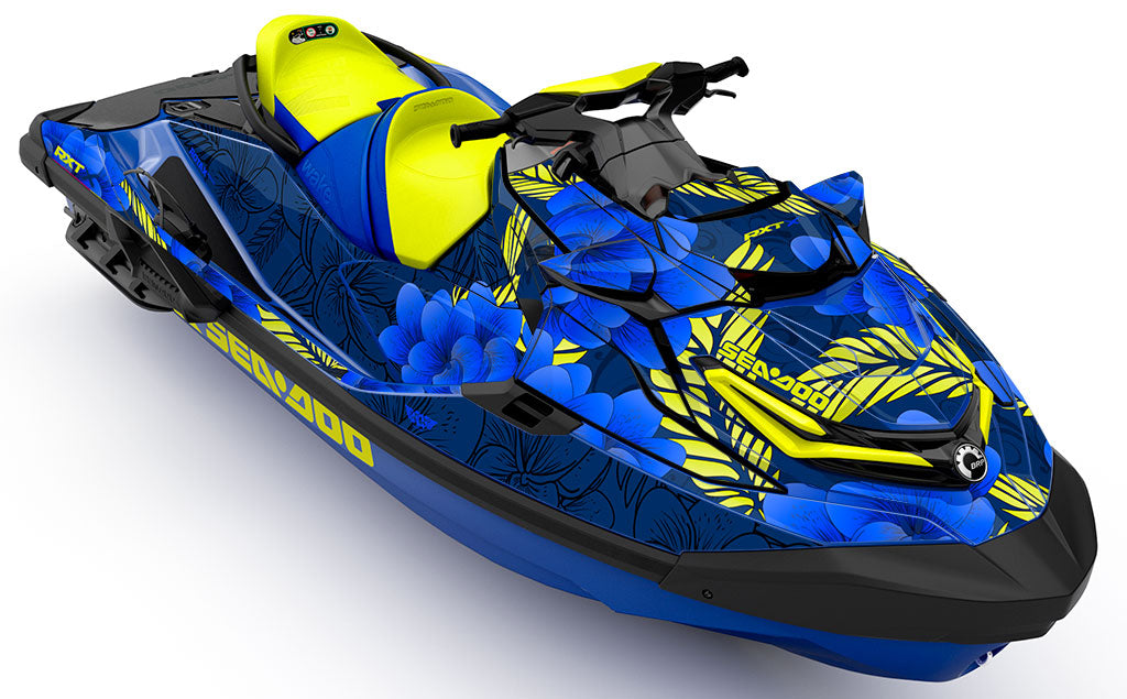 Bloom Blue Yellow Sea-Doo RXT Graphics