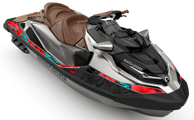 Bloom Red Turquoise Sea-Doo GTX Graphics