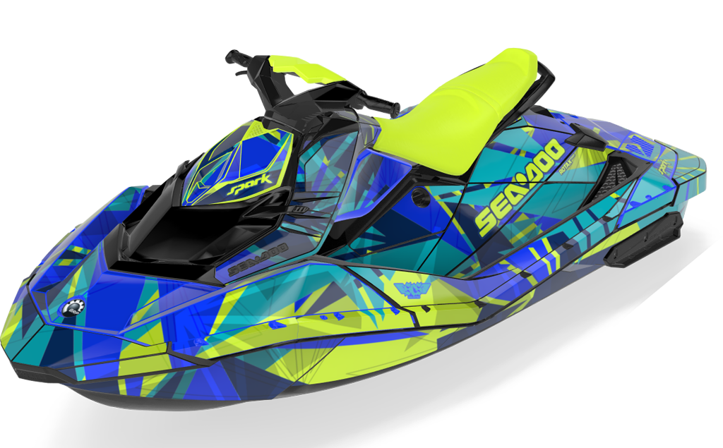 Bull Shark Sea-Doo Spark Graphics Manta Grey Premium Coverage