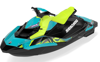 Bull Shark Sea-Doo Spark Graphics Blue Reef Less Coverage