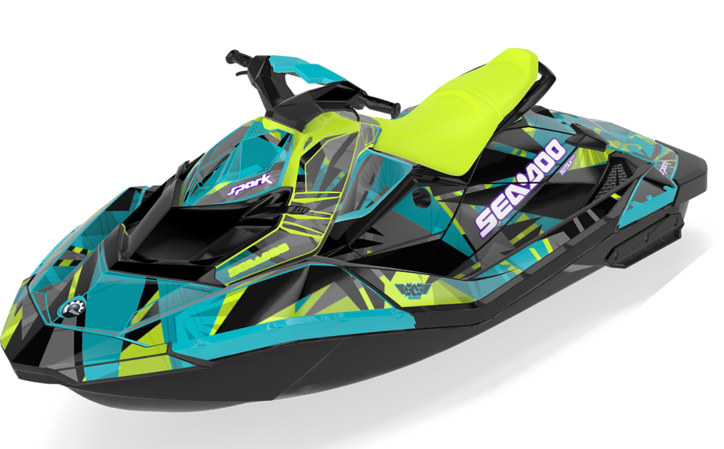 Bull Shark Sea-Doo Spark Graphics Blue Reef Full Coverage