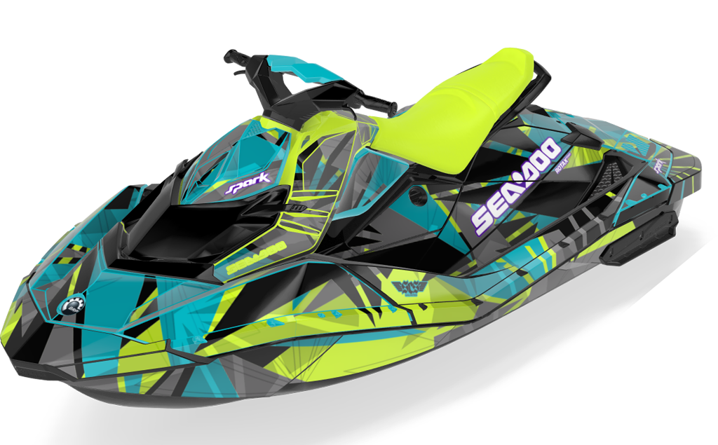 Bull Shark Sea-Doo Spark Graphics Blue Reef Premium Coverage