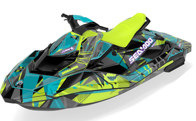 Bull Shark Sea-Doo Spark Graphics Blue Reef Premium Coverage