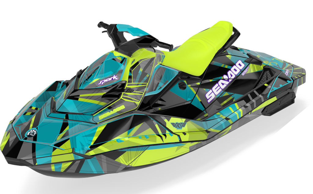 Bull Shark Sea-Doo Spark Graphics Blue Reef Max Coverage