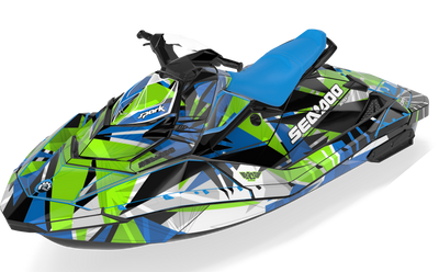 Bull Shark Sea-Doo Spark Graphics Octane Green Max Coverage