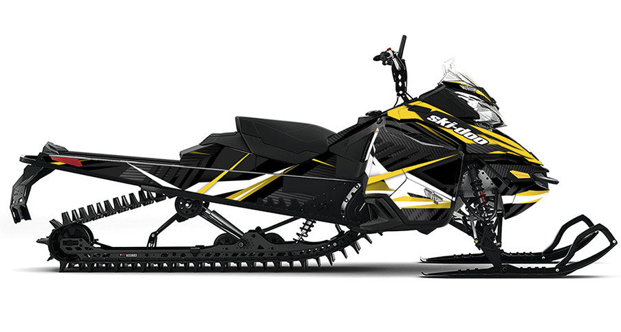 Carbon Yellow Ski-Doo REV-XM Sled Wrap