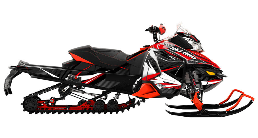 Carbon Red Ski-Doo REV-XS Sled Wrap