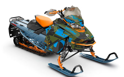 Champ Octane Army Ski-Doo REV Gen4 Backcountry Full Coverage Sled Wrap