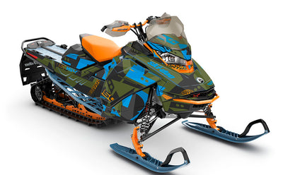 Champ Octane Army Ski-Doo REV Gen4 Backcountry Less Coverage Sled Wrap