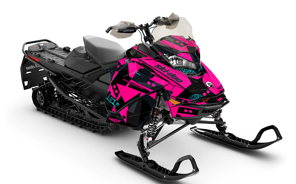 Champ Pink Black Ski-Doo REV Gen4 Backcountry Full Coverage Sled Wrap