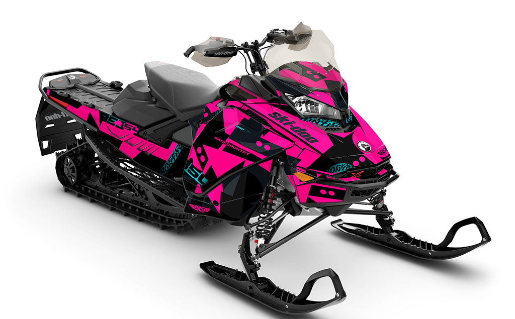 Champ Pink Black Ski-Doo REV Gen4 Backcountry Partial Coverage Sled Wrap