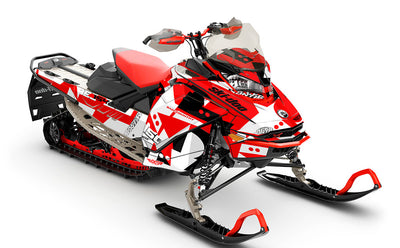 Champ Red White Ski-Doo REV Gen4 Backcountry Partial Coverage Sled Wrap