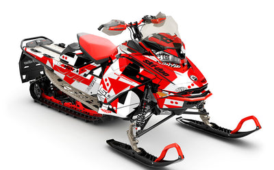 Champ Red White Ski-Doo REV Gen4 Backcountry Less Coverage Sled Wrap