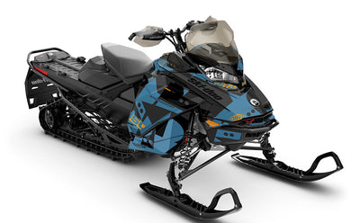 Champ Scandiblue Black Ski-Doo REV Gen4 Backcountry Full Coverage Sled Wrap